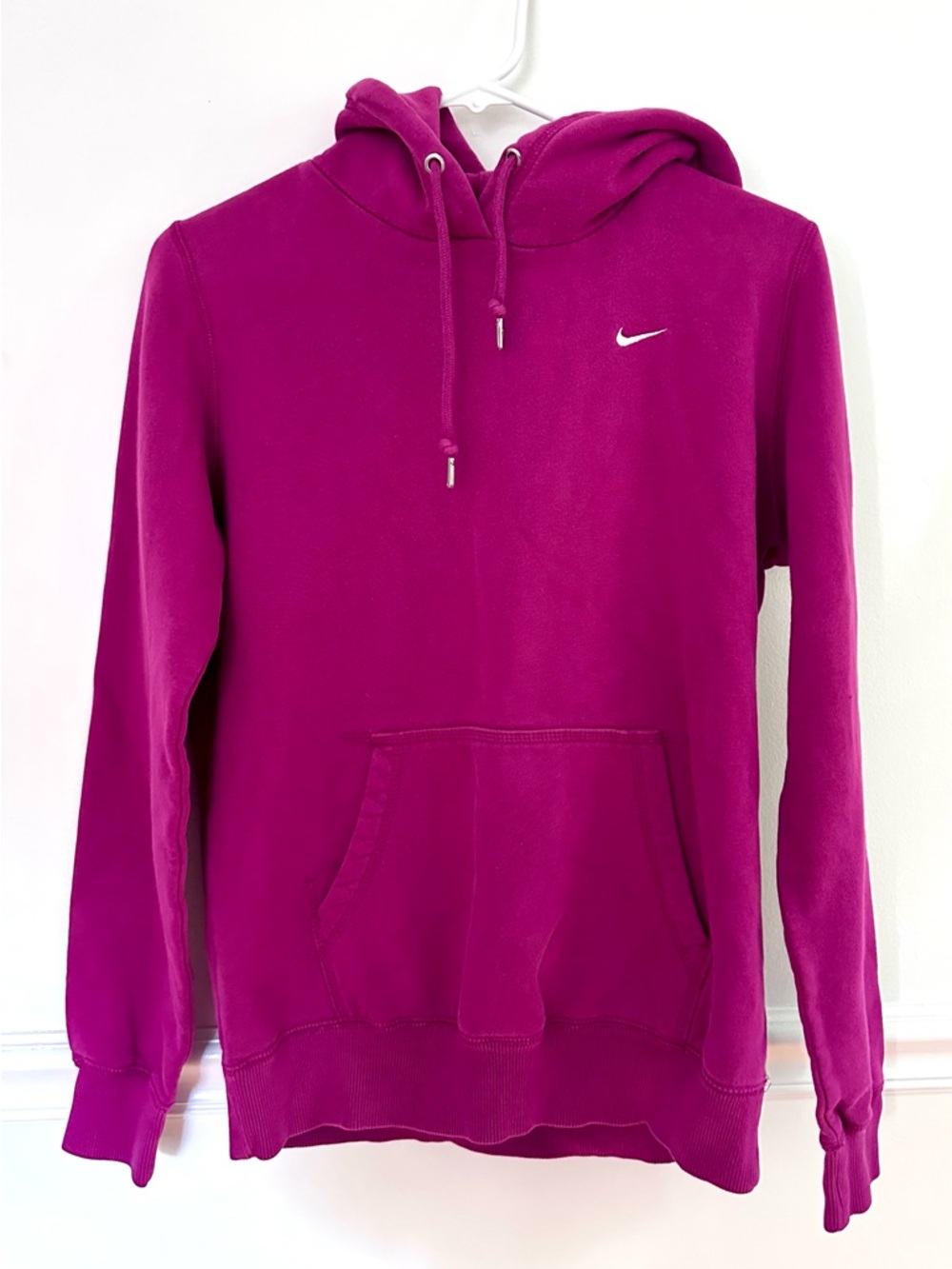 Nike Club Fleece Pullover Women’s Hoodie Fireberry Pink Size M 419731-605